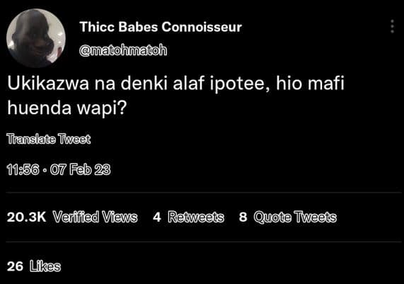 Thicc babes connoisseur matohmatoh ukikazwa na denki alaf ipotee hio mafi huenda