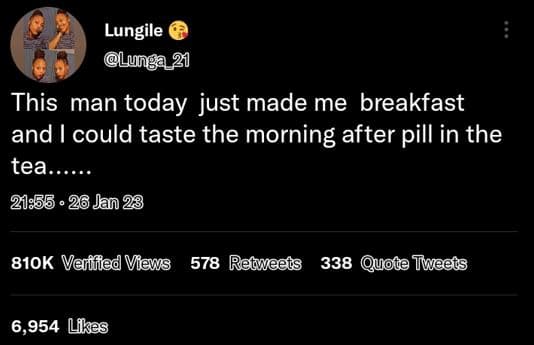 Lungile lunga 21 this man today just made me breakfast and could taste the morni