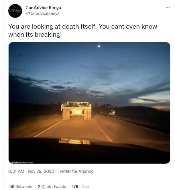 Car advice kenya caradvicekenya cala you are looking at death itself. you cant e