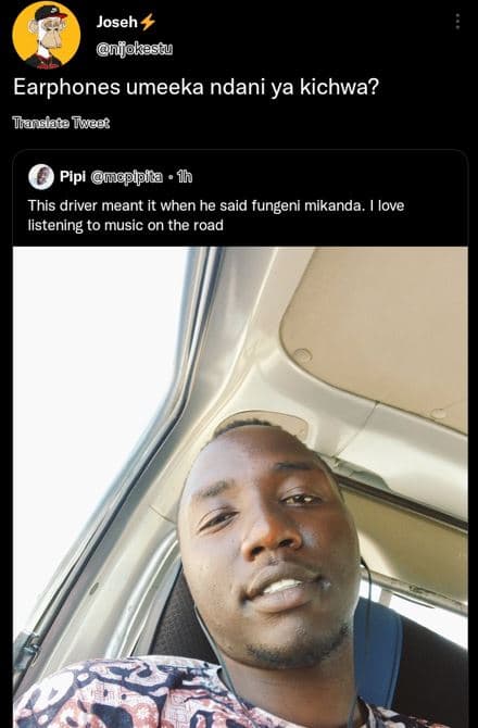 Joseh nijokestu earphones umeeka ndani ya kichwa? translats tcgc pipi mgplpla 1h