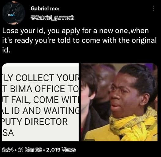 Gabriel mo gabriel_gunner2 lose your id, you apply for a new onewhen it's ready