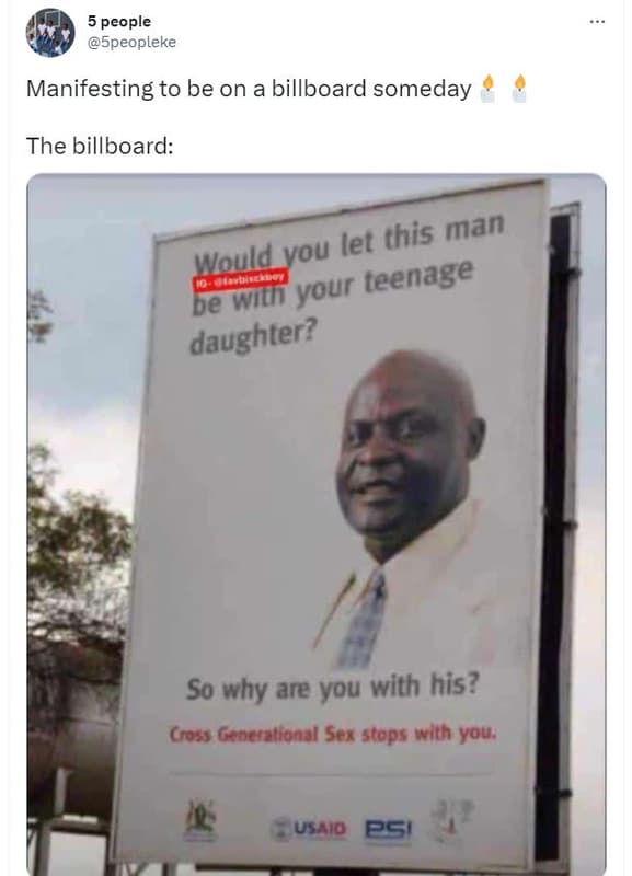 5 people 5peopleke manifesting to be on a billboard someday the billboard this m