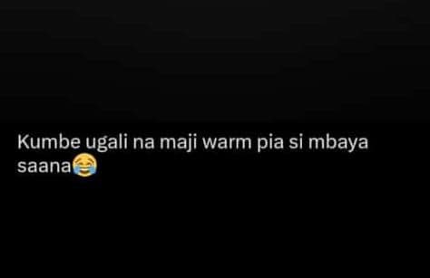 Kumbe ugali na maji warm pia si mbaya saana