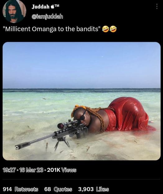 Juddah amjuddah 'millicent omanga to the bandits . 16 mar23 . 201k views 914 ret