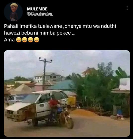 Mulembe omulembe pahali imefika tuelewane ,chenye mtu wa nduthi hawezi beba ni m