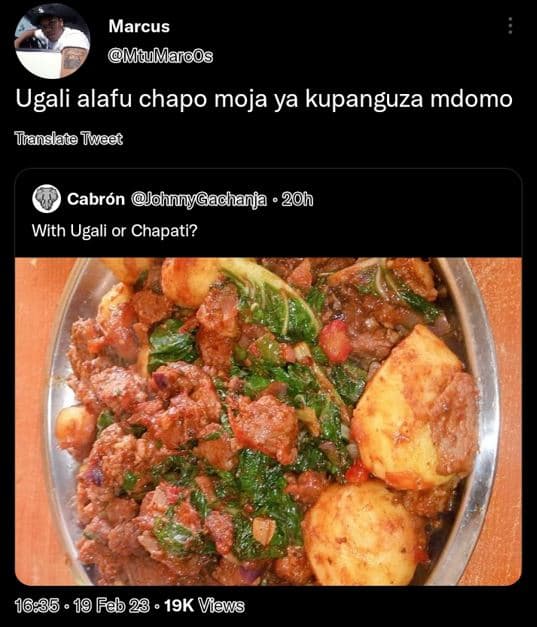 Marcus mmqulmafidos ugali alafu chapo moja ya kupanguza mdomo translate tiwet ca