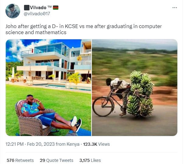 Vilvado vilvado017 joho after getting a din kcse vs me after graduating in compu