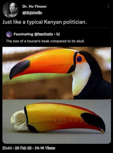 Dr. ho yinsen kinjakadle just like a typical kenyan politician_ fasclnating asci