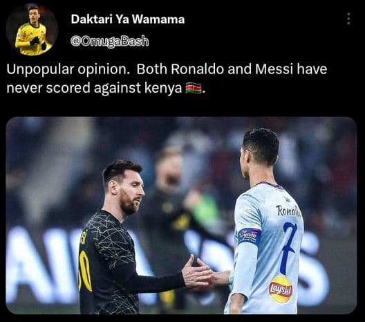 Daktari ya wamama omugabash unpopular opinion. both ronaldo and messi have never