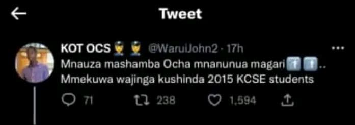 Tweet kot ocs waruljonn2 17h mnauza mashamba ocha mnanunua magarl mmekuwa wajing