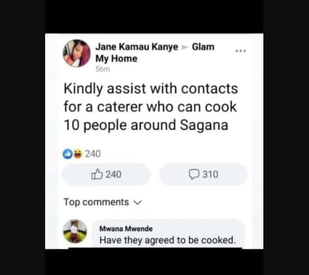 Jane kamau kanye glam my home som kindly assist with contacts for a caterer who