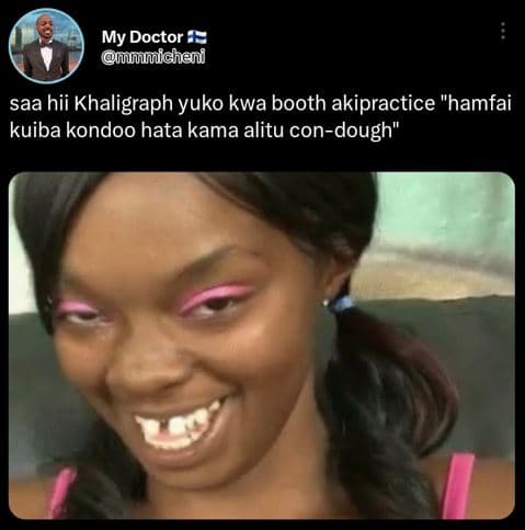 My doctor uuudicheni saa hii khaligraph yuko kwa booth akipractice hamfai kuiba