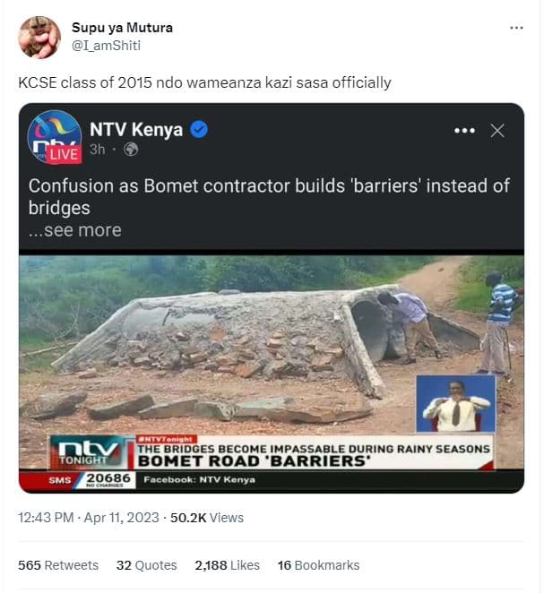 Supu ya mutura lamshiti kcse class of ndo wameanza kazi sasa officially ntv keny