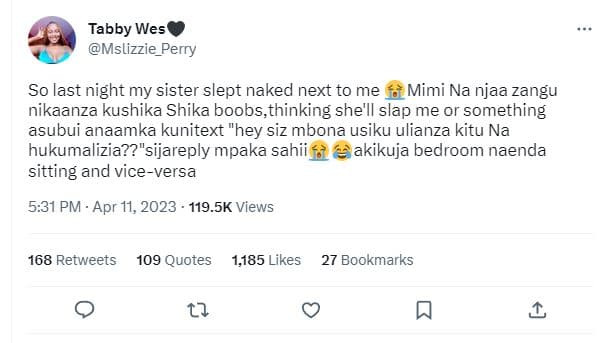 Tabby wes mslizzie_perry so last night my sister slept naked next to me mimi na