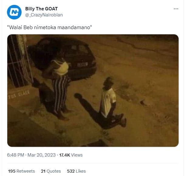 Billy the goat _crazynairobian 'walai beb nimetoka maandamano 6.48 pm mar 20, 17