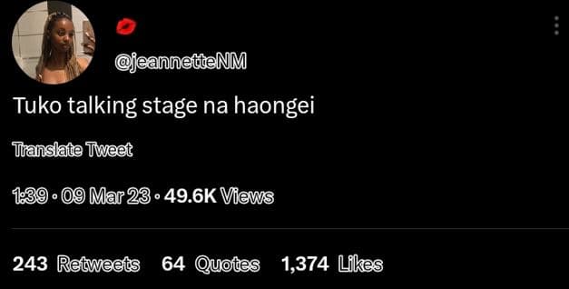 Pfeannetenm tuko talking stage na haongei tlanslate tweet 139 mar23 49.6k views