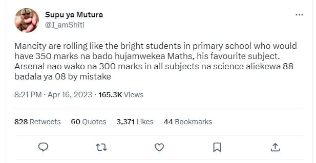 Supu ya mutura iamshiti mancity are rolling like the bright students in primary