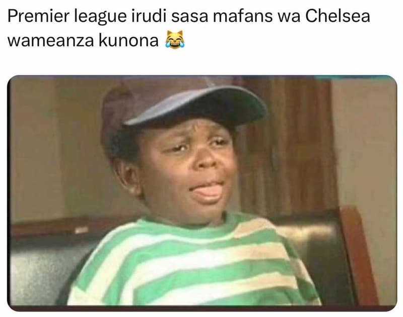 Premier league irudi sasa mafans wa chelsea wameanza kunona