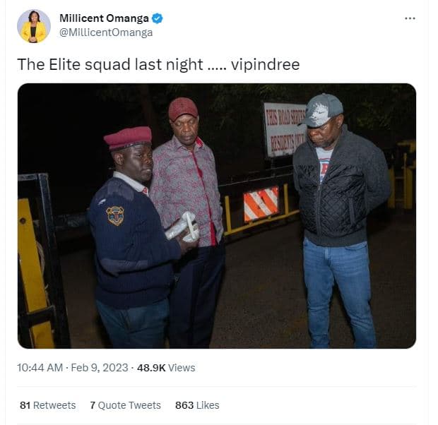 Millicent omanga millicentomanga the elite squad last night vipindree ns mrn 10.