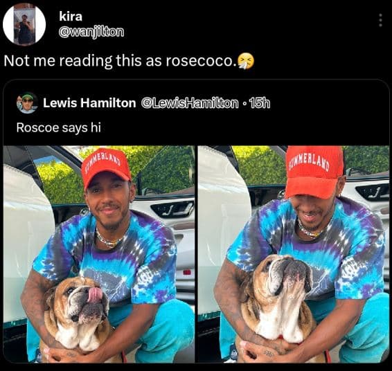 Kira wanjilgon not me reading this as rosecoco. lewis hamilton olewishamilton 15
