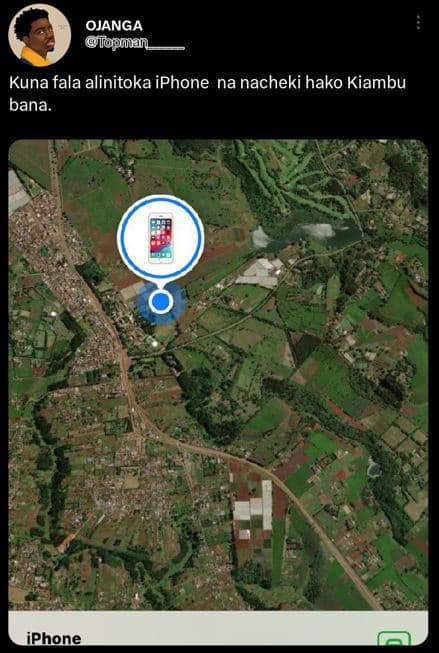 Ojanga opinal kuna fala alinitoka iphone na nacheki hako kiambu bana. iphone
