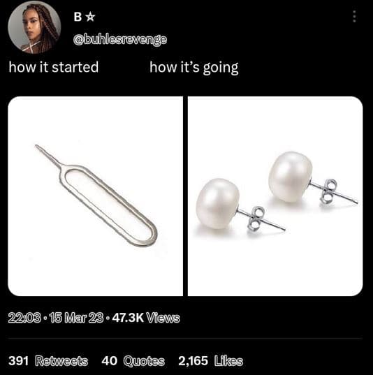 B buhhlesrevenge how it started how it's going ' 15mar 23 47.3k views 391 retwee