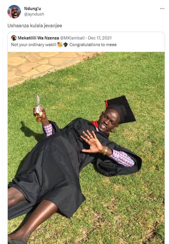 Ndung'u ayndush ushaanza kulala jevanjee mekatilili wa nzenza mkiambati dec 17,