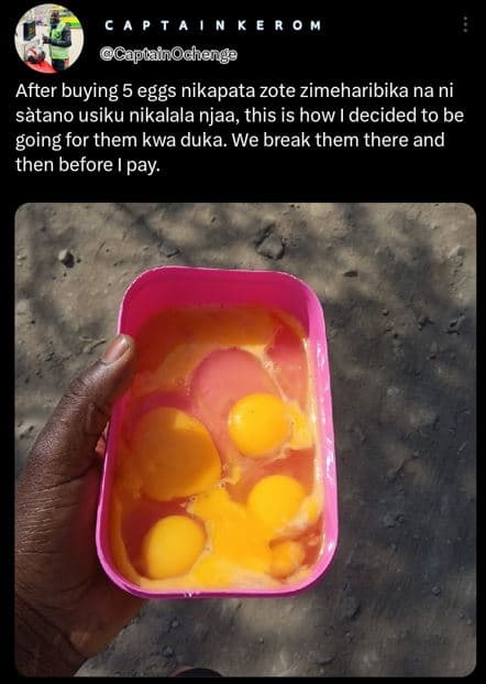 P t a n k e r 0 m capcainochange after buying 5 eggs nikapata zote zimeharibika