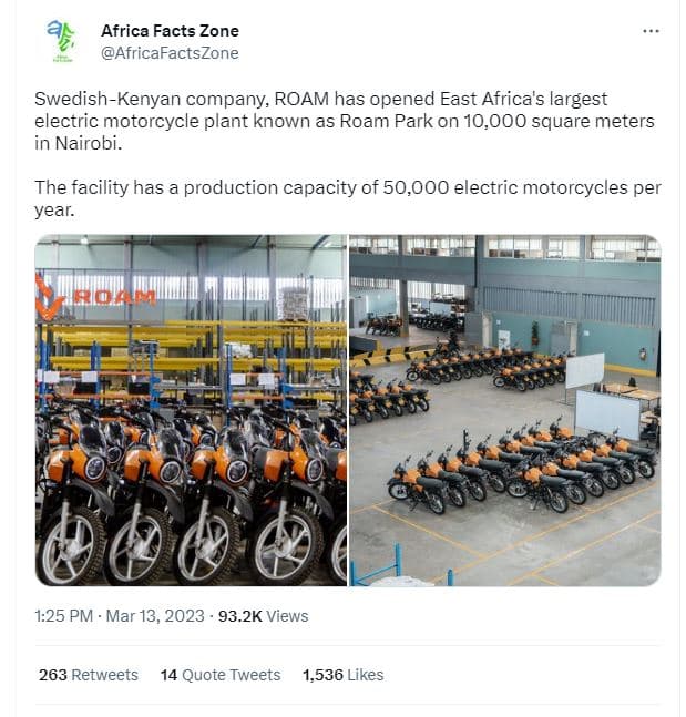 Africa facts zone africafactszone swedishkenyan company roam has opened east afr