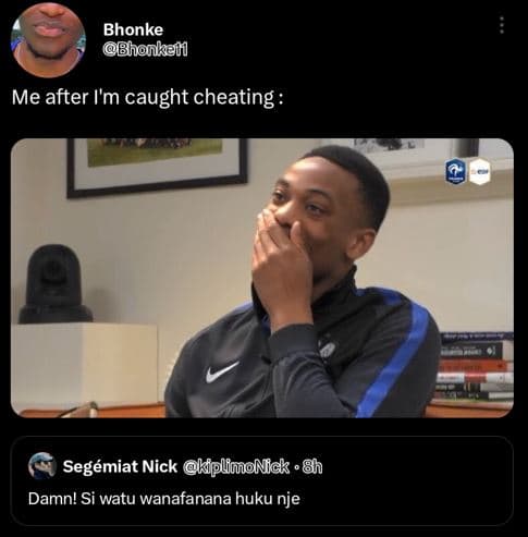 Bhonke bhoukel me after i'm caught cheating segémiat nick kplfmonfck . 8h damn!