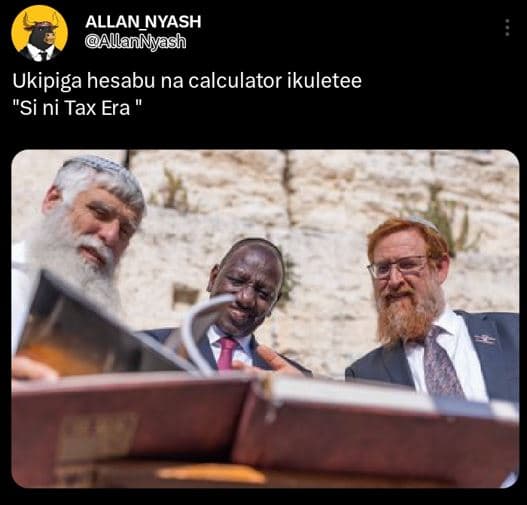 Allan nyash allannyash ukipiga hesabu na calculator ikuletee si ni tax era
