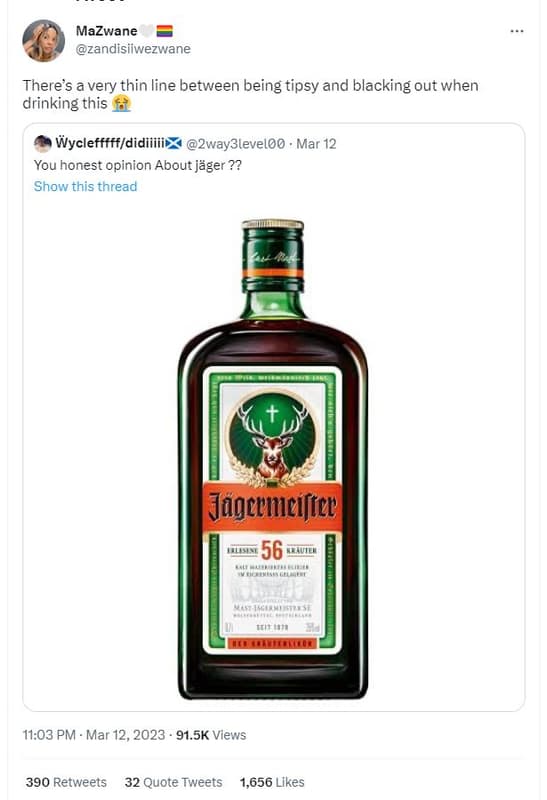 Mazwane zandisiiwezwane there's a very thin line between being tipsy and blackin