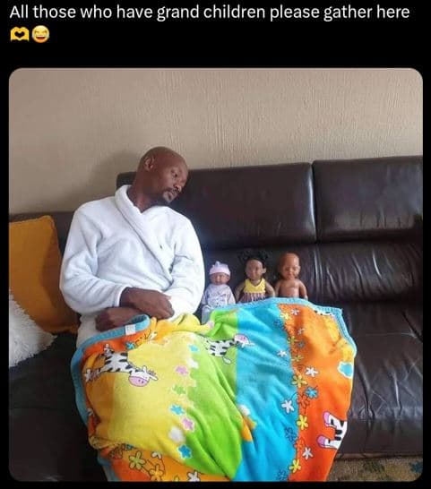 All those who have grand children please gather here