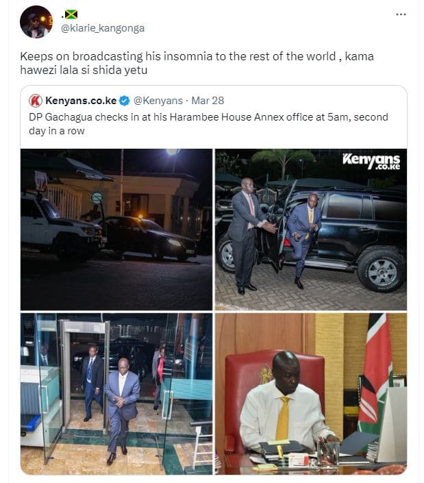 Kiarie_kangonga keeps on broadcasting his insomnia to the rest of the world kama