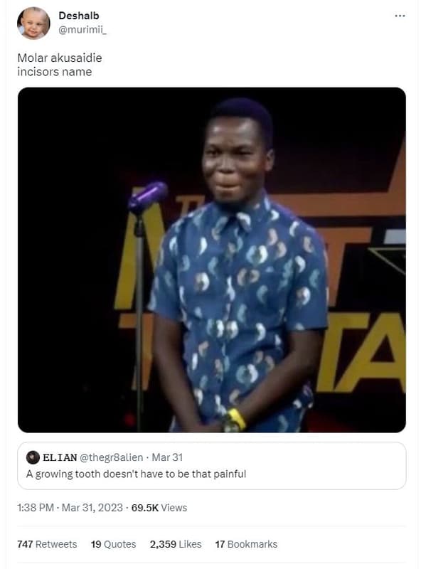 Deshalb murimii molar akusaidie incisors name ta elian thegr8alien mar 31 growin