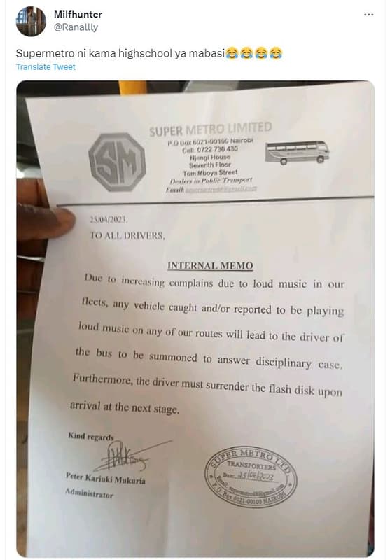 Milfhunter ranallly supermetro ni kama highschool ya mabasi eeà translate tweet