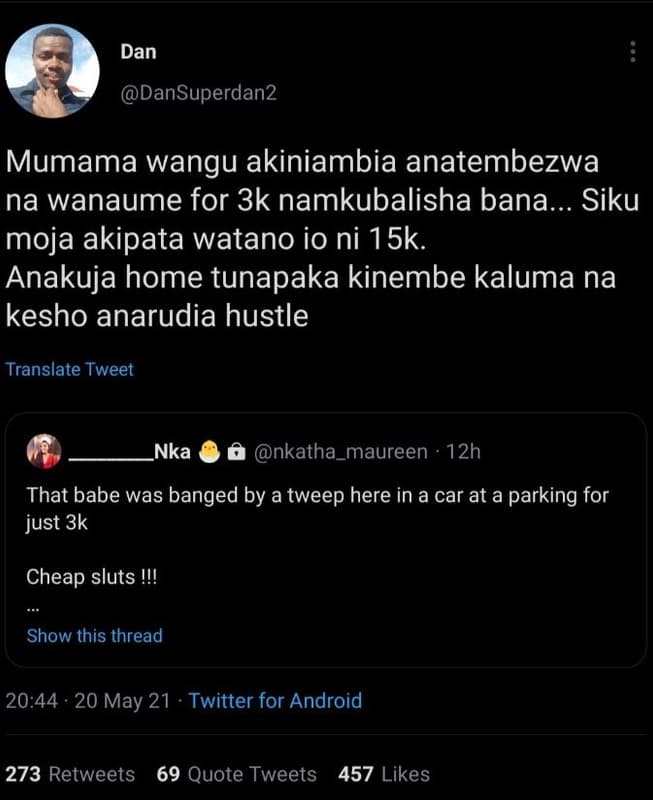 Dan dansuperdan2 mumama wangu akiniambia anatembezwa na wanaume for 3k namkubali