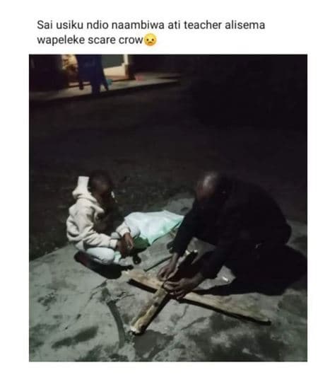 Sai usiku ndio naambiwa ati teacher alisema wapeleke scare crow