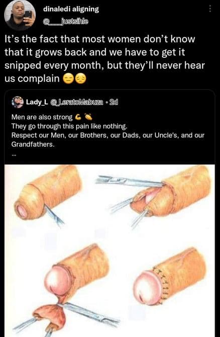 Dinaledi aligning jussshhl its the fact that most women don't know that it grows