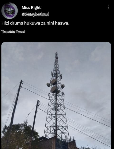 Miss right waisybedhmel hizi drums hukuwa za nini haswa. tanslata tieet