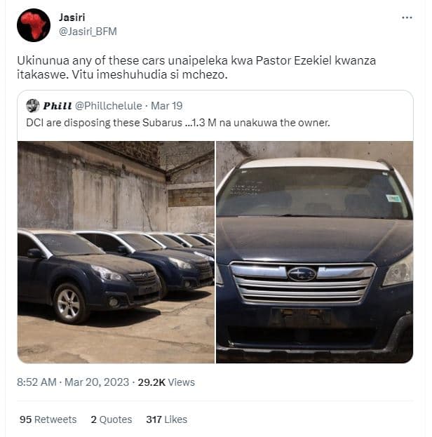 Jasiri jasiri_bfm ukinunua any of these cars unaipeleka kwa pastor ezekiel kwanz