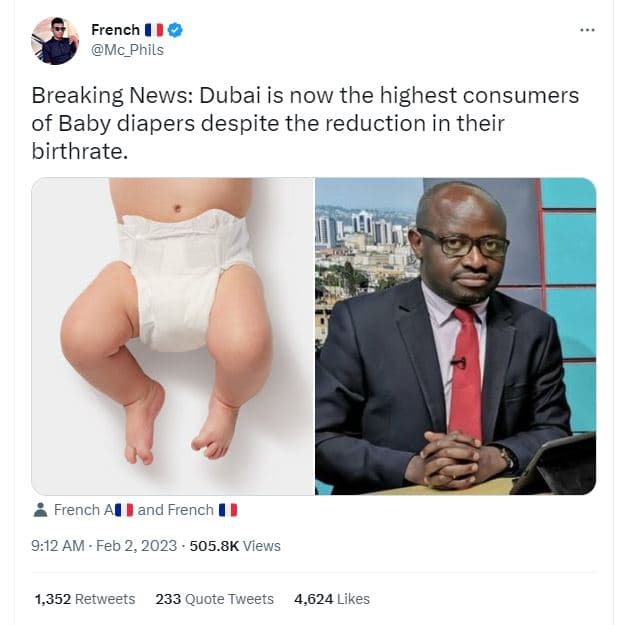 French mc_phils breaking news dubai is now the highest consumers of baby diapers