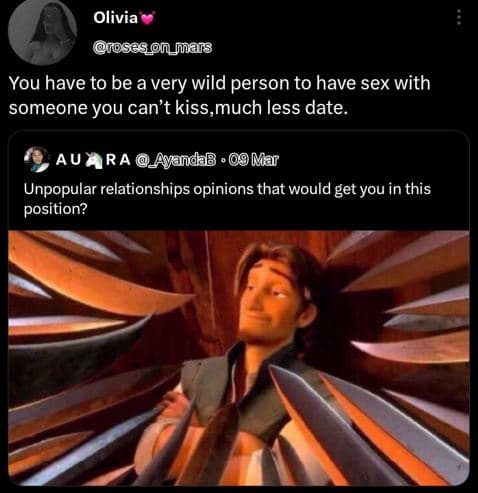 Olivia ioses hais you have to be a very wild person to have sex with someone you