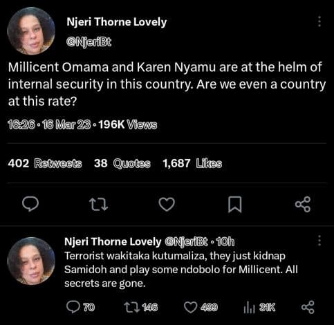 Njeri thorne lovely njedfec millicent omama and karen nyamu are at the helm of i