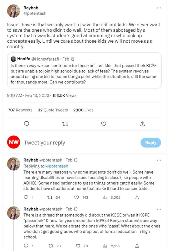 Rayhab potentash issue have is that we only want to save the brilliant kids. we