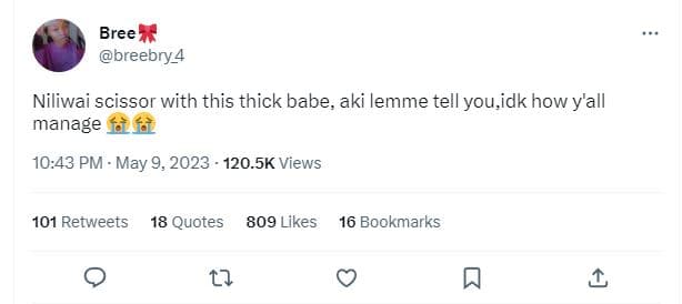 Bree breebry4 niliwai scissor with this thick babe aki lemme tell you,idk how ya