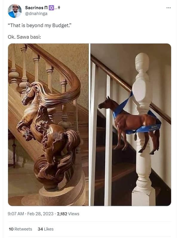 Sacrinos dnahinga that is beyond my budget ok. sawa basi 9.07 am feb 28, 2,182 v