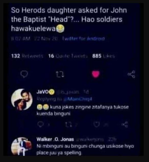 So herods daughter asked for john the baptist head ? hao soldiers hawakuelewa ed