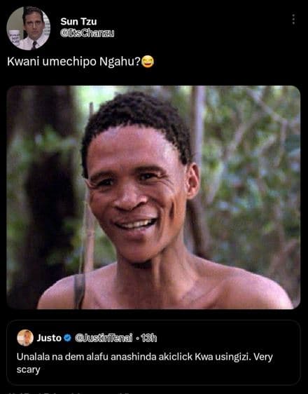 Sun tzu loschanzu kwani umechipo ngahu? justo usdufllenai . 18h unalala na dem a