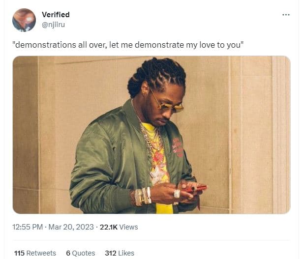 Verified njiiru demonstrations all over let me demonstrate my love to you 12.55